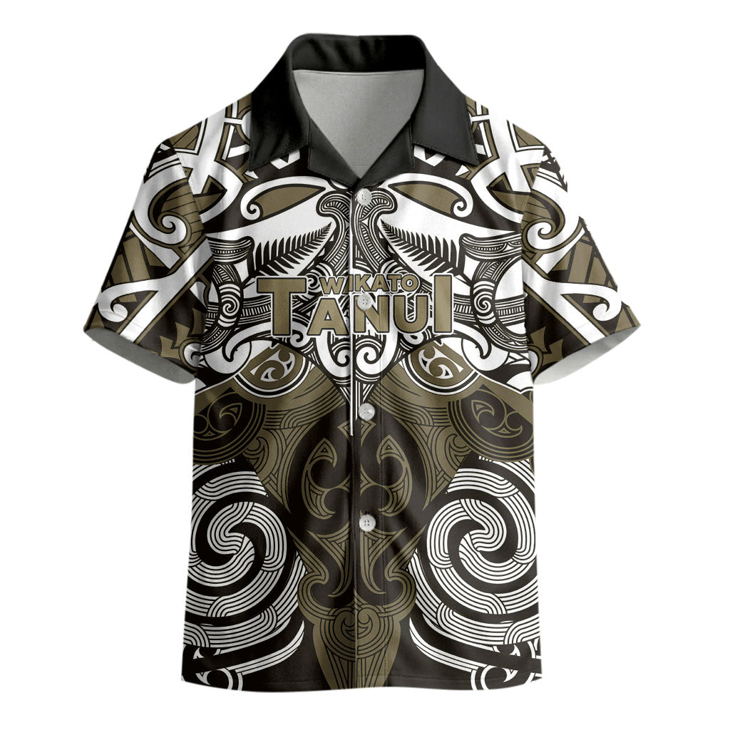 Personalised Maori Waikato Tainui Kid Hawaiian Shirt Silver Fern Kowhaiwhai Art LT01 - Polynesian Pride