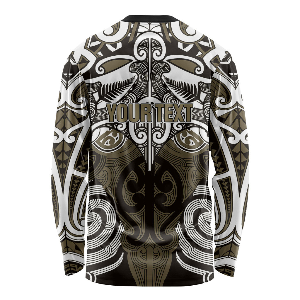 Personalised Maori Waikato Tainui Long Sleeve Shirt Silver Fern Kowhaiwhai Art LT01 - Polynesian Pride