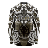 Personalised Maori Waikato Tainui Long Sleeve Shirt Silver Fern Kowhaiwhai Art LT01 - Polynesian Pride