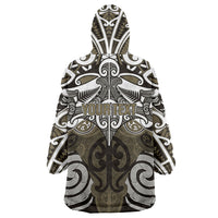 Personalised Maori Waikato Tainui Wearable Blanket Hoodie Silver Fern Kowhaiwhai Art LT01 - Polynesian Pride