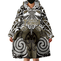 Personalised Maori Waikato Tainui Wearable Blanket Hoodie Silver Fern Kowhaiwhai Art LT01 - Polynesian Pride