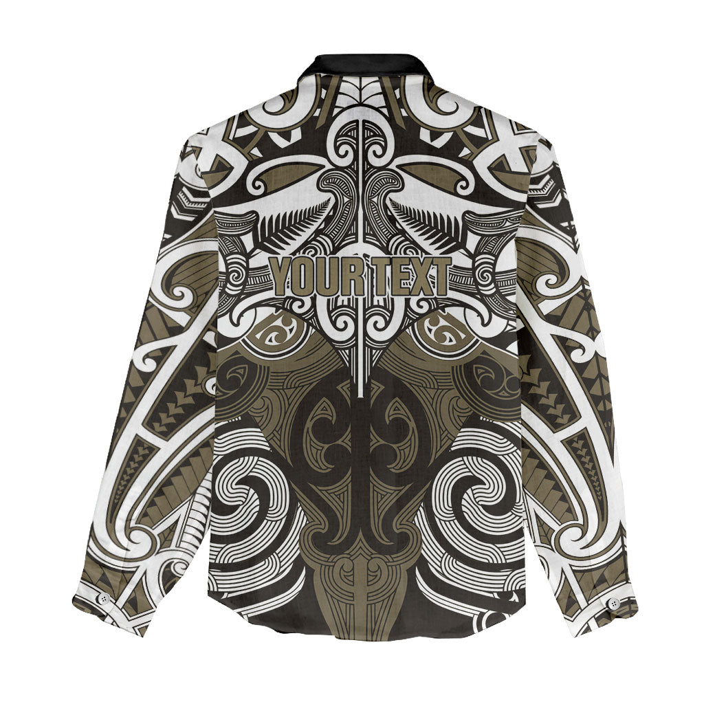 Personalised Maori Waikato Tainui Women Casual Shirt Silver Fern Kowhaiwhai Art LT01 - Polynesian Pride