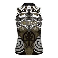 Personalised Maori Waikato Tainui Women Sleeveless Polo Shirt Silver Fern Kowhaiwhai Art LT01 - Polynesian Pride