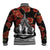 New Zealand ANZAC Day Baseball Jacket Poppy With Polynesian Pattern LT01 - Polynesian Pride