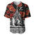 New Zealand ANZAC Day Baseball Jersey Poppy With Polynesian Pattern LT01 Black - Polynesian Pride