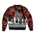 New Zealand ANZAC Day Bomber Jacket Poppy With Polynesian Pattern LT01 - Polynesian Pride