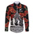 New Zealand ANZAC Day Family Matching Long Sleeve Bodycon Dress and Hawaiian Shirt Poppy With Polynesian Pattern LT01 Dad's Shirt - Long Sleeve Black - Polynesian Pride