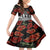 New Zealand ANZAC Day Family Matching Puletasi Dress and Hawaiian Shirt Poppy With Polynesian Pattern LT01 Daughter's Dress Black - Polynesian Pride