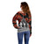 New Zealand ANZAC Day Off Shoulder Sweater Poppy With Polynesian Pattern LT01 - Polynesian Pride
