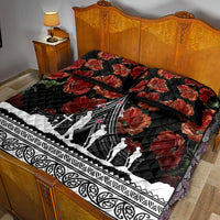 New Zealand ANZAC Day Quilt Bed Set Poppy With Polynesian Pattern LT01 - Polynesian Pride