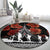 New Zealand ANZAC Day Round Carpet Poppy With Polynesian Pattern LT01 - Polynesian Pride