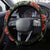 New Zealand ANZAC Day Steering Wheel Cover Poppy With Polynesian Pattern LT01 - Polynesian Pride