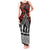 New Zealand ANZAC Day Tank Maxi Dress Poppy With Polynesian Pattern LT01 Women Black - Polynesian Pride