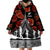 New Zealand ANZAC Day Wearable Blanket Hoodie Poppy With Polynesian Pattern LT01 - Polynesian Pride