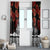 New Zealand ANZAC Day Window Curtain Poppy With Polynesian Pattern LT01 - Polynesian Pride