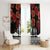 New Zealand ANZAC Day Window Curtain Poppy With Polynesian Pattern LT01 - Polynesian Pride