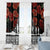 New Zealand ANZAC Day Window Curtain Poppy With Polynesian Pattern LT01 - Polynesian Pride