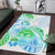 Kia Ora Maori New Zealand Pastel Area Rug Sun Ta Moko Aqua Green Version LT01 Aqua - Polynesian Pride