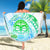 Kia Ora Maori New Zealand Pastel Beach Blanket Sun Ta Moko Aqua Green Version LT01 - Polynesian Pride