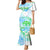 Kia Ora Maori New Zealand Pastel Family Matching Mermaid Dress and Hawaiian Shirt Sun Ta Moko Aqua Green Version LT01 Mom's Dress Aqua - Polynesian Pride