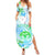 Kia Ora Maori New Zealand Pastel Family Matching Summer Maxi Dress and Hawaiian Shirt Sun Ta Moko Aqua Green Version LT01 Mom's Dress Aqua - Polynesian Pride