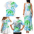 Kia Ora Maori New Zealand Pastel Family Matching Tank Maxi Dress and Hawaiian Shirt Sun Ta Moko Aqua Green Version LT01 - Polynesian Pride