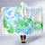 Kia Ora Maori New Zealand Pastel Hooded Blanket Sun Ta Moko Aqua Green Version LT01 - Polynesian Pride