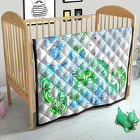 Kia Ora Maori New Zealand Pastel Quilt Sun Ta Moko Aqua Green Version LT01 - Polynesian Pride
