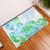 Kia Ora Maori New Zealand Pastel Rubber Doormat Sun Ta Moko Aqua Green Version LT01 Aqua - Polynesian Pride