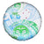 Kia Ora Maori New Zealand Pastel Spare Tire Cover Sun Ta Moko Aqua Green Version LT01 - Polynesian Pride