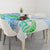 Kia Ora Maori New Zealand Pastel Tablecloth Sun Ta Moko Aqua Green Version LT01 - Polynesian Pride