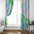 Kia Ora Maori New Zealand Pastel Window Curtain Sun Ta Moko Aqua Green Version LT01 - Polynesian Pride