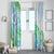 Kia Ora Maori New Zealand Pastel Window Curtain Sun Ta Moko Aqua Green Version LT01 - Polynesian Pride