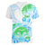 Kia Ora Maori New Zealand Pastel Women V Neck T Shirt Sun Ta Moko Aqua Green Version LT01 - Polynesian Pride