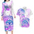 Kia Ora Maori New Zealand Pastel Couples Matching Long Sleeve Bodycon Dress and Hawaiian Shirt Sun Ta Moko Lilac Version LT01 Purple - Polynesian Pride