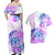 Kia Ora Maori New Zealand Pastel Couples Matching Off Shoulder Maxi Dress and Hawaiian Shirt Sun Ta Moko Lilac Version LT01 - Polynesian Pride