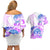 Kia Ora Maori New Zealand Pastel Couples Matching Off Shoulder Short Dress and Hawaiian Shirt Sun Ta Moko Lilac Version LT01 - Polynesian Pride