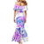 Kia Ora Maori New Zealand Pastel Family Matching Mermaid Dress and Hawaiian Shirt Sun Ta Moko Lilac Version LT01 - Polynesian Pride