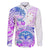 Kia Ora Maori New Zealand Pastel Family Matching Off Shoulder Long Sleeve Dress and Hawaiian Shirt Sun Ta Moko Lilac Version LT01 Dad's Shirt - Long Sleeve Purple - Polynesian Pride