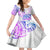 Kia Ora Maori New Zealand Pastel Family Matching Off Shoulder Maxi Dress and Hawaiian Shirt Sun Ta Moko Lilac Version LT01 Daughter's Dress Purple - Polynesian Pride