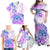 Kia Ora Maori New Zealand Pastel Family Matching Off Shoulder Maxi Dress and Hawaiian Shirt Sun Ta Moko Lilac Version LT01 - Polynesian Pride