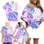 Kia Ora Maori New Zealand Pastel Family Matching Off Shoulder Short Dress and Hawaiian Shirt Sun Ta Moko Lilac Version LT01 - Polynesian Pride