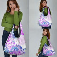 Kia Ora Maori New Zealand Pastel Grocery Bag Sun Ta Moko Lilac Version LT01 - Polynesian Pride