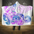 Kia Ora Maori New Zealand Pastel Hooded Blanket Sun Ta Moko Lilac Version LT01 One Size Purple - Polynesian Pride