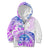 Kia Ora Maori New Zealand Pastel Kid Hoodie Sun Ta Moko Lilac Version LT01 Zip Hoodie Purple - Polynesian Pride