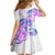 Kia Ora Maori New Zealand Pastel Kid Short Sleeve Dress Sun Ta Moko Lilac Version LT01 - Polynesian Pride