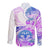 Kia Ora Maori New Zealand Pastel Long Sleeve Button Shirt Sun Ta Moko Lilac Version LT01 - Polynesian Pride