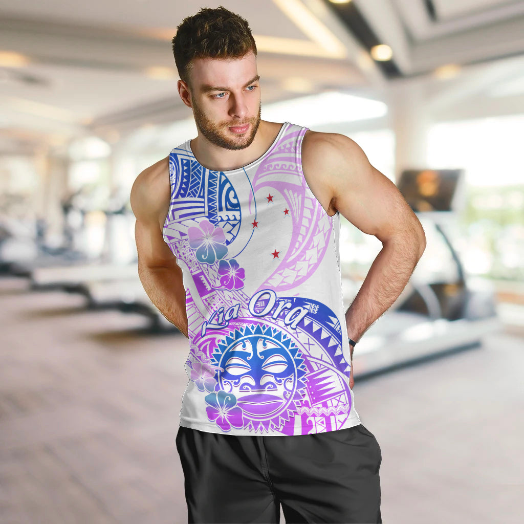 Kia Ora Maori New Zealand Pastel Men Tank Top Sun Ta Moko Lilac Version LT01 Purple - Polynesian Pride