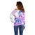 Kia Ora Maori New Zealand Pastel Off Shoulder Sweater Sun Ta Moko Lilac Version LT01 - Polynesian Pride