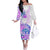 Kia Ora Maori New Zealand Pastel Off The Shoulder Long Sleeve Dress Sun Ta Moko Lilac Version LT01 Women Purple - Polynesian Pride